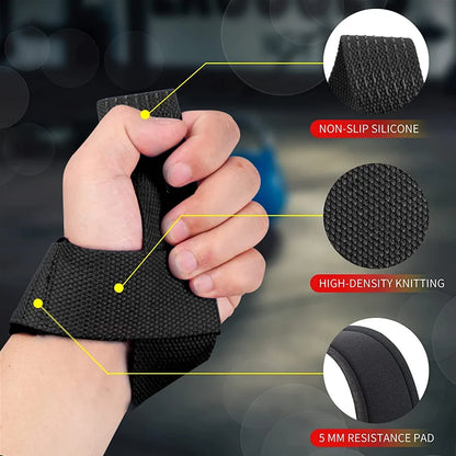 Weightlifting Wrist Straps Strength Training Adjustable Non-Slip Gym Fitness Lifting Strap Wrist Support Sports Grip Band