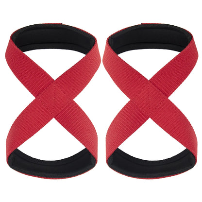 Padded Figure 8 Straps Deadlift Weight Lifting Wrist Straps Power Lifters Workout Pull-Ups Horizontal Bar Gym Fitness