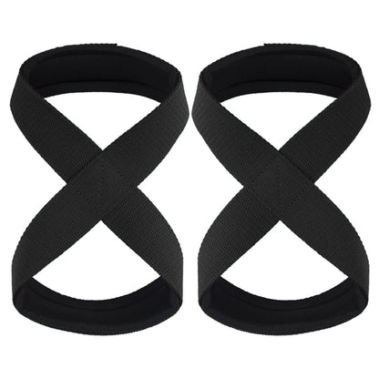 Padded Figure 8 Straps Deadlift Weight Lifting Wrist Straps Power Lifters Workout Pull-Ups Horizontal Bar Gym Fitness